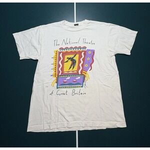 Vintage 80s The National Theatre Of Great Britain T‎ Shirt Large Single Stitch